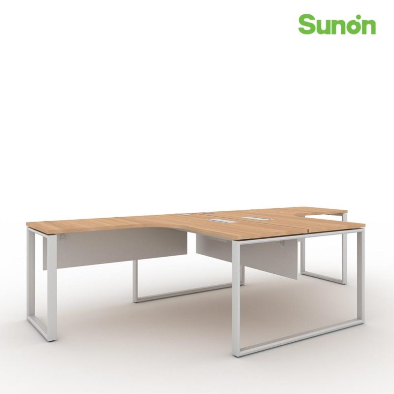 Linz L Shaped Staff Desk (2 seaters)